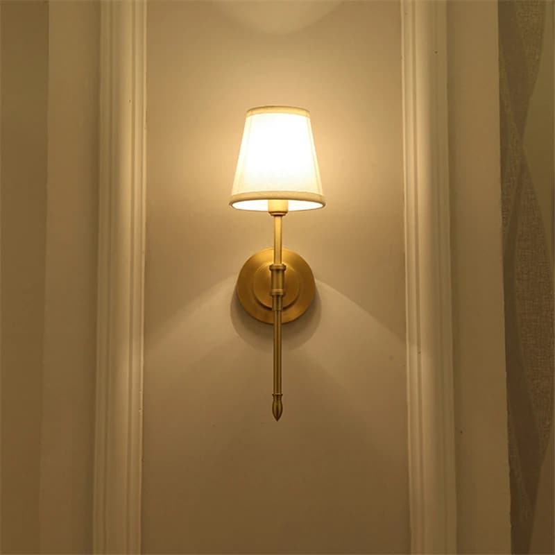 Lampe nordique en cuivre lampe murale rurale pour miroir décoratif chambre couloir escaliers appliqu