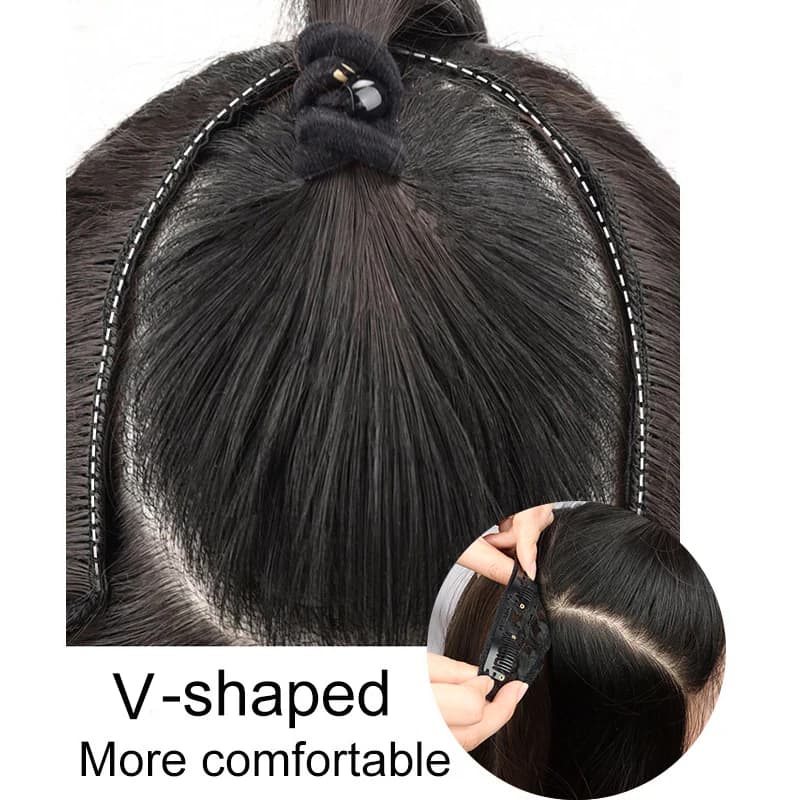 WIGSIN 22 pouces synthétique longue droite couches Clip-in Extension de cheveux en forme de V noir b