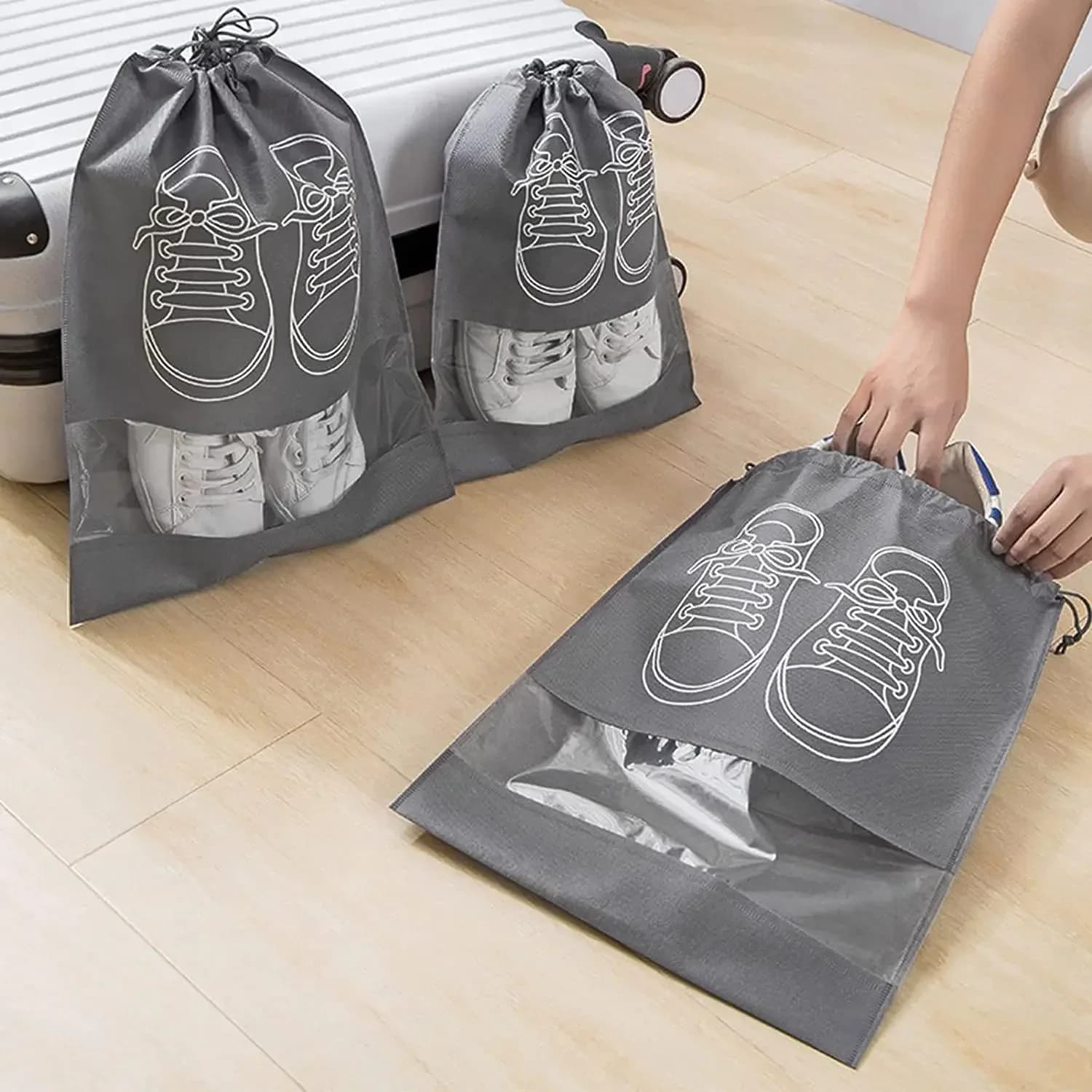 Sacs de rangement pour chaussures, 5/10 pièces, sacs anti-poussière pour chaussures Non tissés, sac 