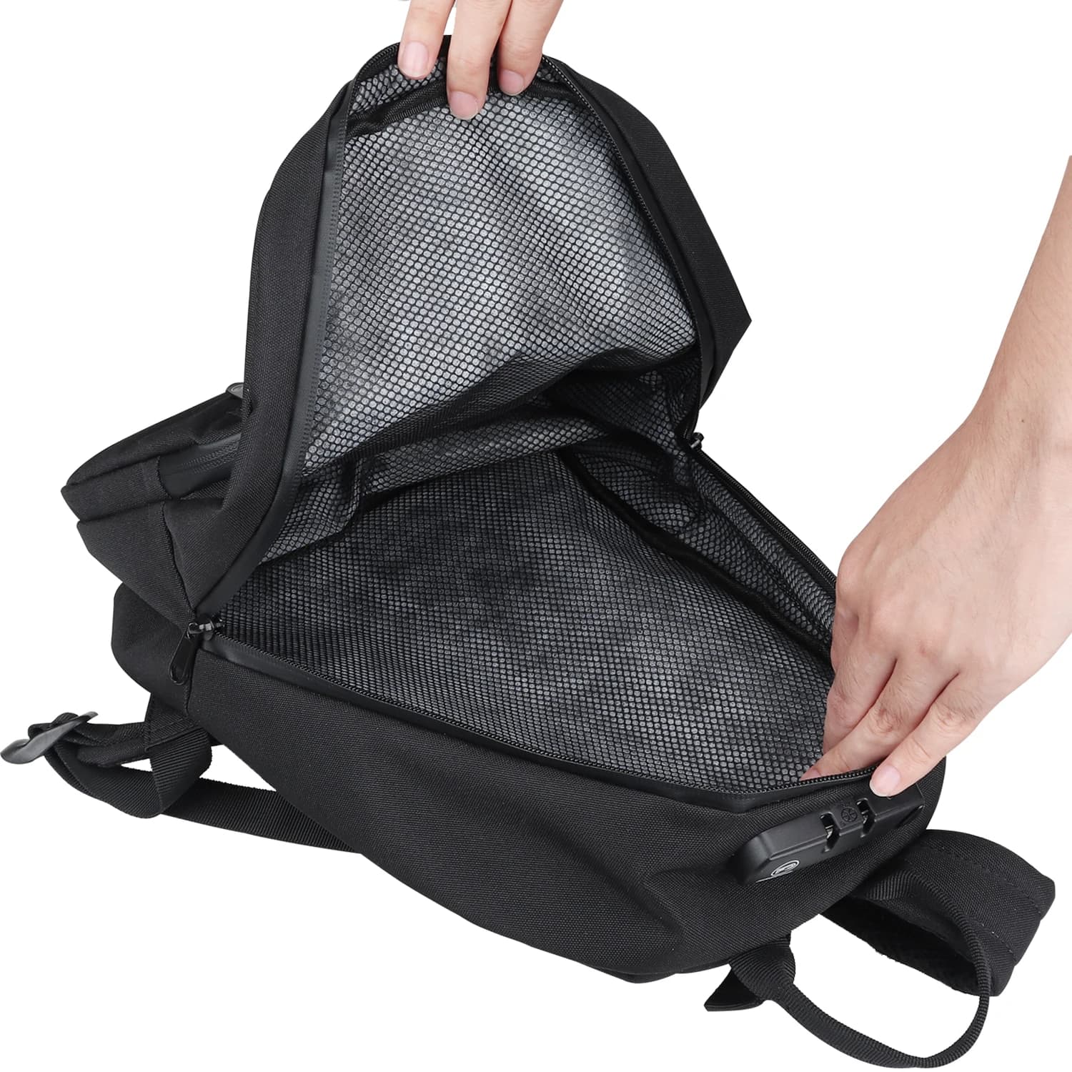 FIREDOG Mini anti-odeur avec serrure pour hommes femmes sac à dos de rangement de voyage
