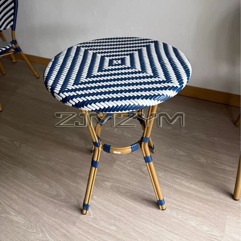 Petite Table basse, Table d'appoint tissée en rotin, petite Table ronde Simple pour la maison, Table