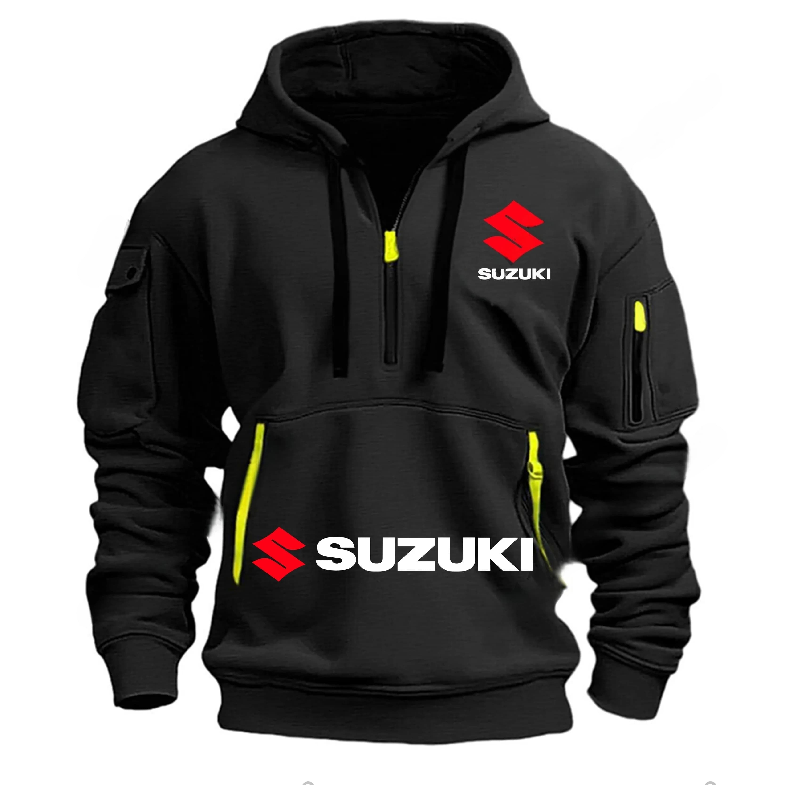 Suzuki – combinaison de moto d'extérieur à capuche pour hommes, douce, confortable, respirante, élég