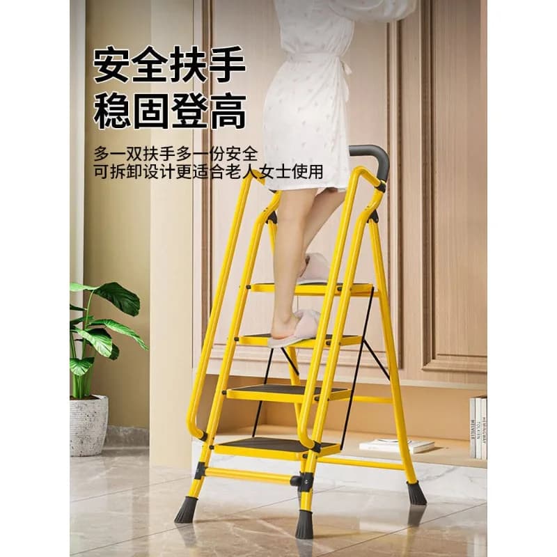 Échelle télescopique domestique - Pliable et élargie avec pieds antidérapants, options 4/5/6 marches