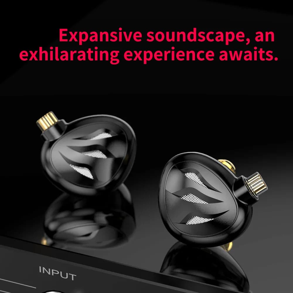 TRN Rosefinch Écouteurs intra-auriculaires avec transducteur planaire plat de 12 mm, en métal, pour 