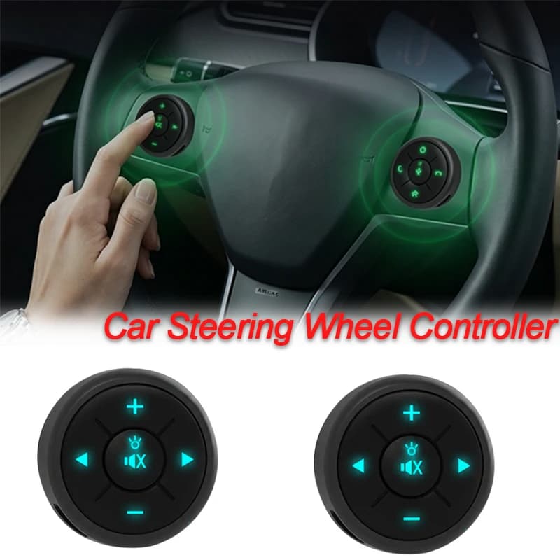 Télécommande intelligente sans fil Bluetooth à 5 boutons pour volant de voiture, commande multimédia