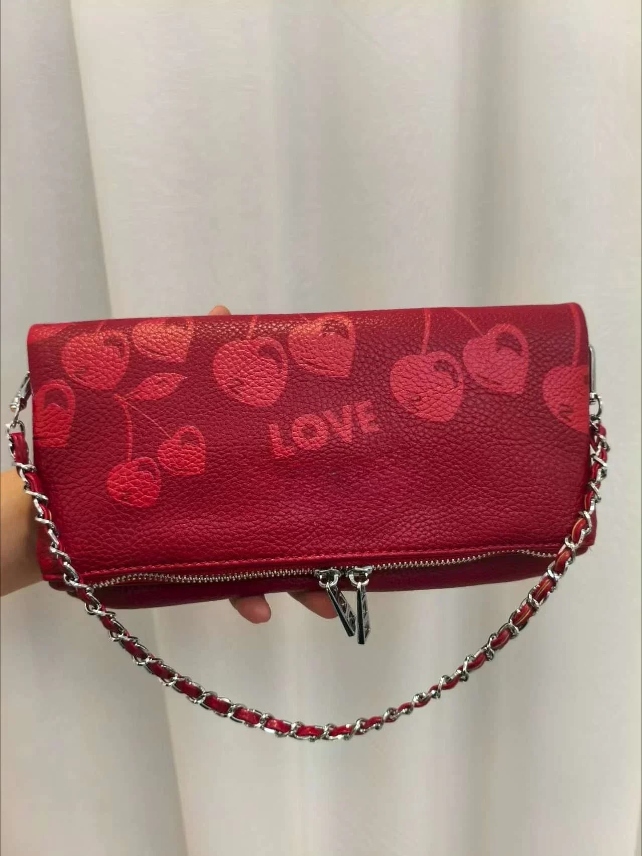 Nouveau Sac à Bandoulière Femme Marron Double Polaire ZV Design Luxe Décontracté Rétro Sac Ailes