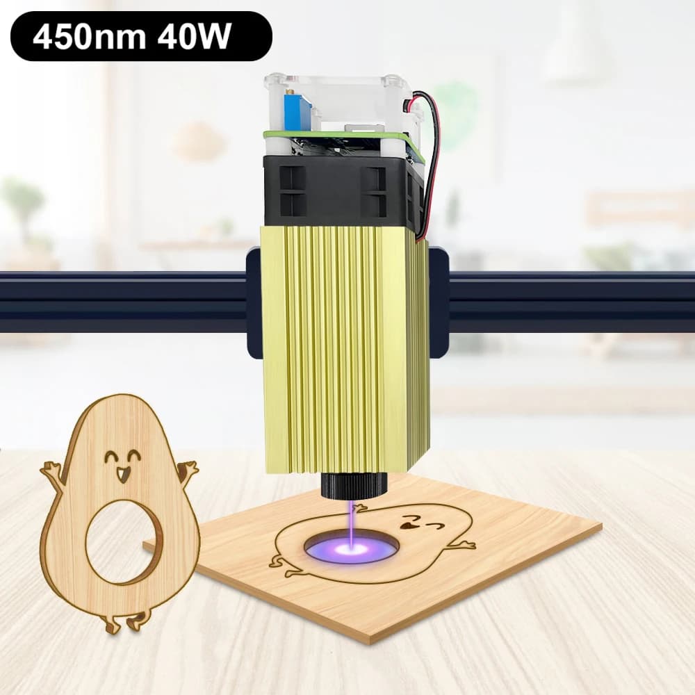 Laser arbre 20W Module Laser 450nm 40W TTL tête de graveur Laser à lumière bleue pour Machine de déc
