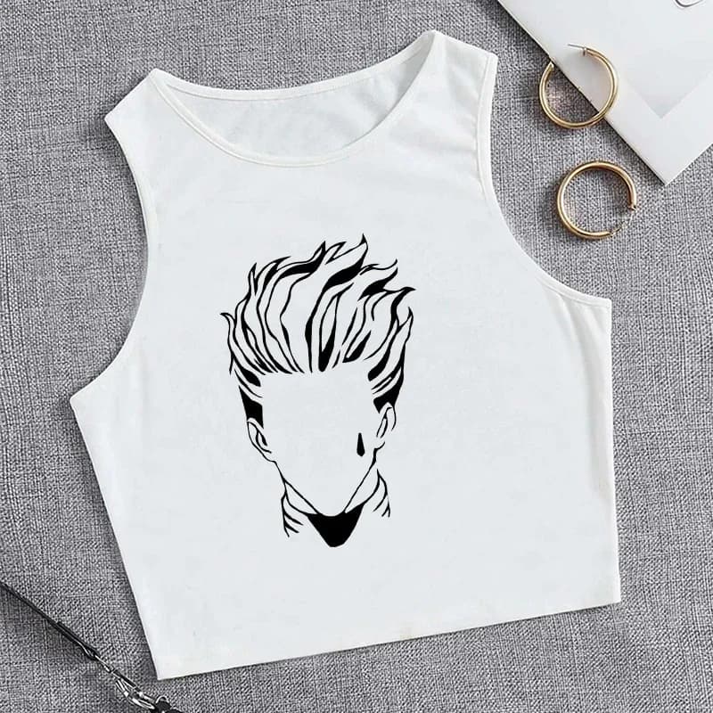 T-shirt Hunter X Hunter années 90 pour femmes, haut court, Harajuku Killua, Hisoka, Manga Y-Y2k