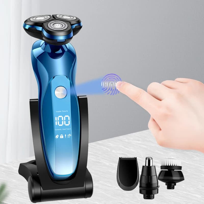 Rasoir électrique rotatif ZOZEN, tondeuse à barbe rechargeable, machine à raser pour hommes, utilisa