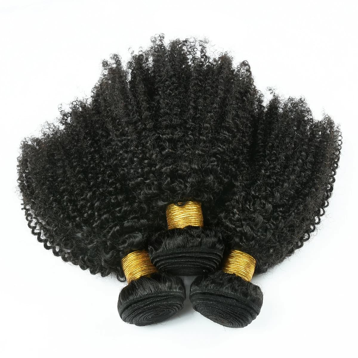1/3 Afro crépus bouclés paquets brésiliens Afro crépus cheveux humains paquets traiter 8-28 "Extensi
