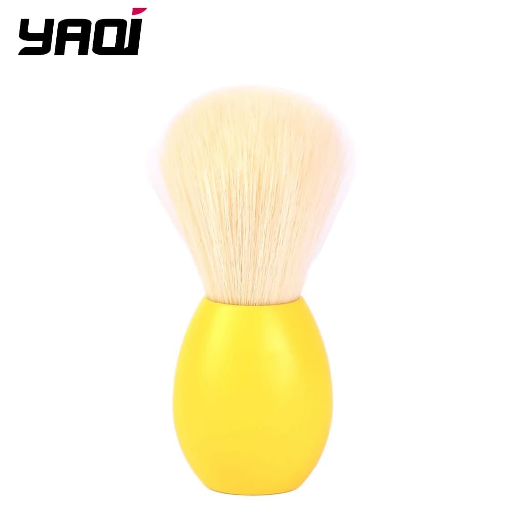 YAQI – brosse de rasage à nœud en cachemire pour homme, outil pour le jour de pâques, Version jaune