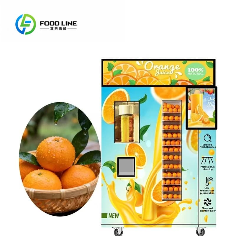 Distributeur automatique de jus d'orange frais, OEM personnalisé, fabrication automatique en libre-s