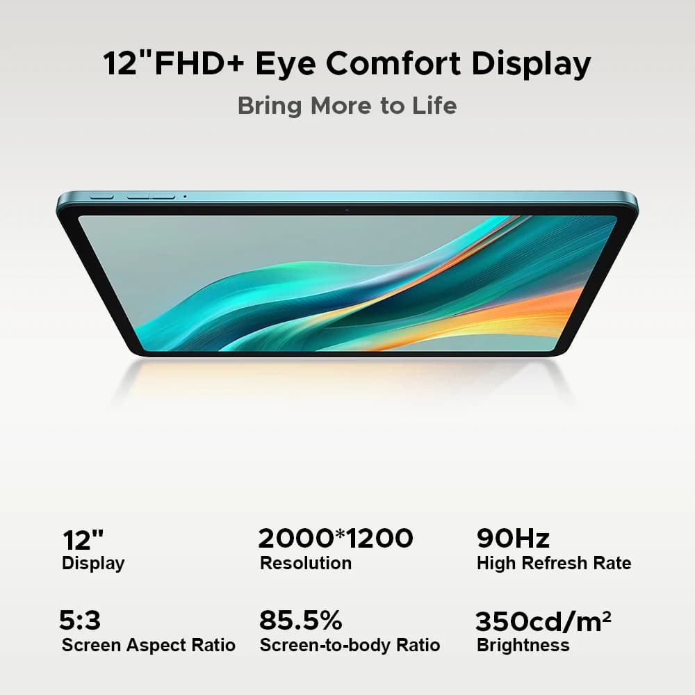 Doogee-Tablette Android 15 T36, 8 Go + 256 Go, 12 en effet, écran IPS FHD + 90Hz, Unisoc T620 Octa C