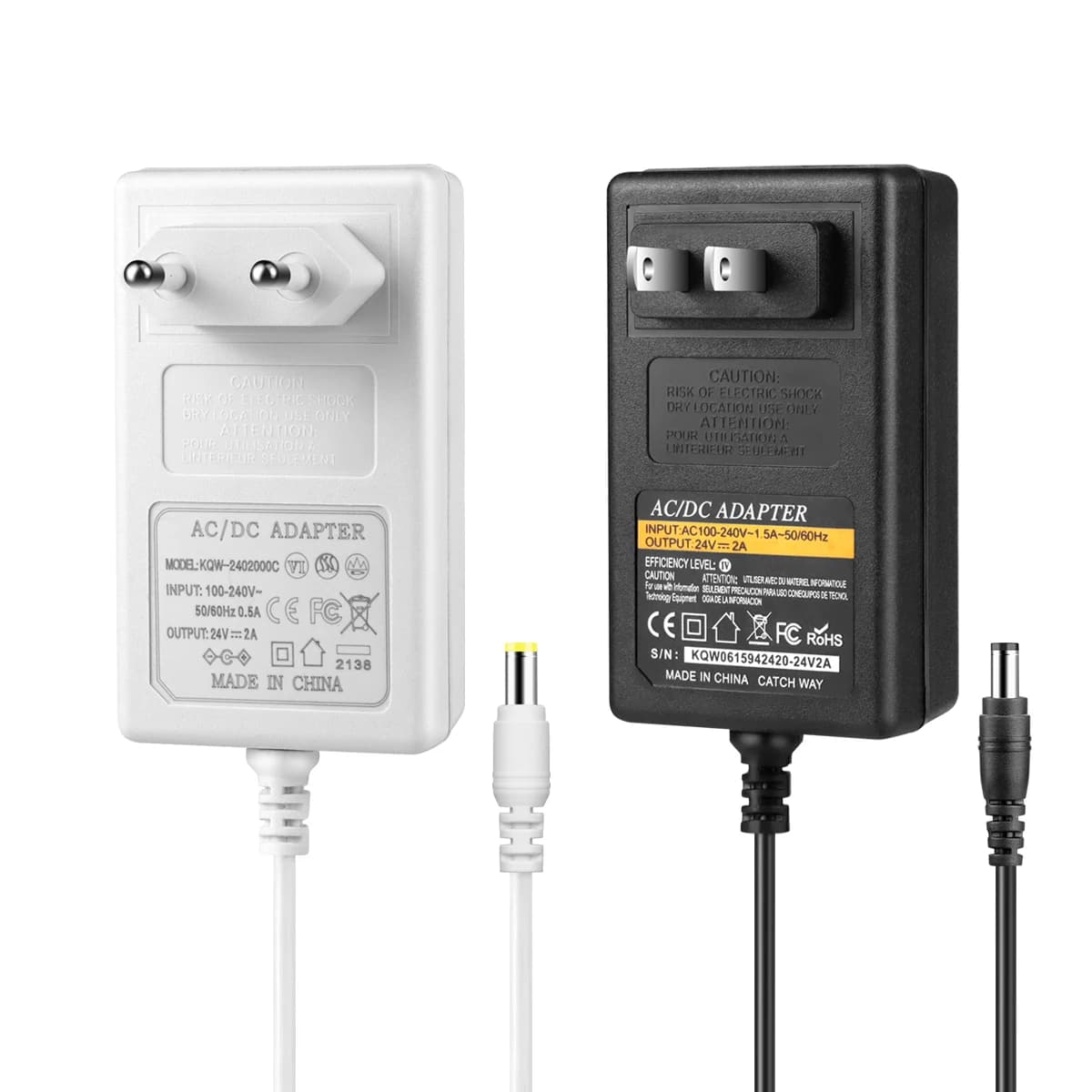 DC24V 2A 3A alimentation LED AC100-240V transformateurs d'éclairage 48W 72W LED bande lumineuse pilo