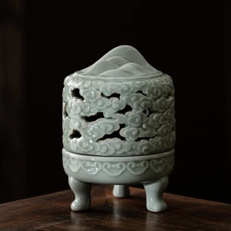 Encens Jiangshan en céramique pour la maison, décoration intérieure de cérémonie du thé, plat en cér