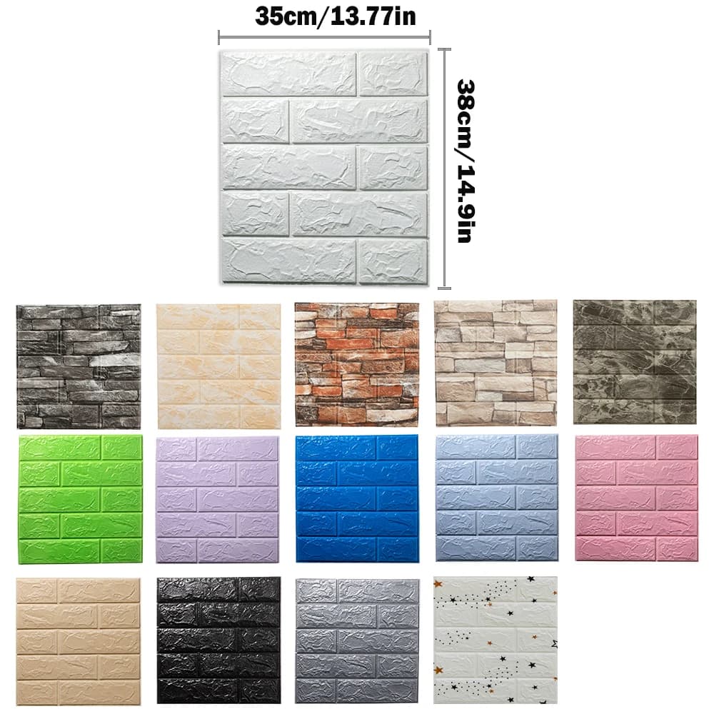 Autocollants muraux 3D auto-adhésifs, 25 pièces, panneau de papier peint, décoration de maison, salo
