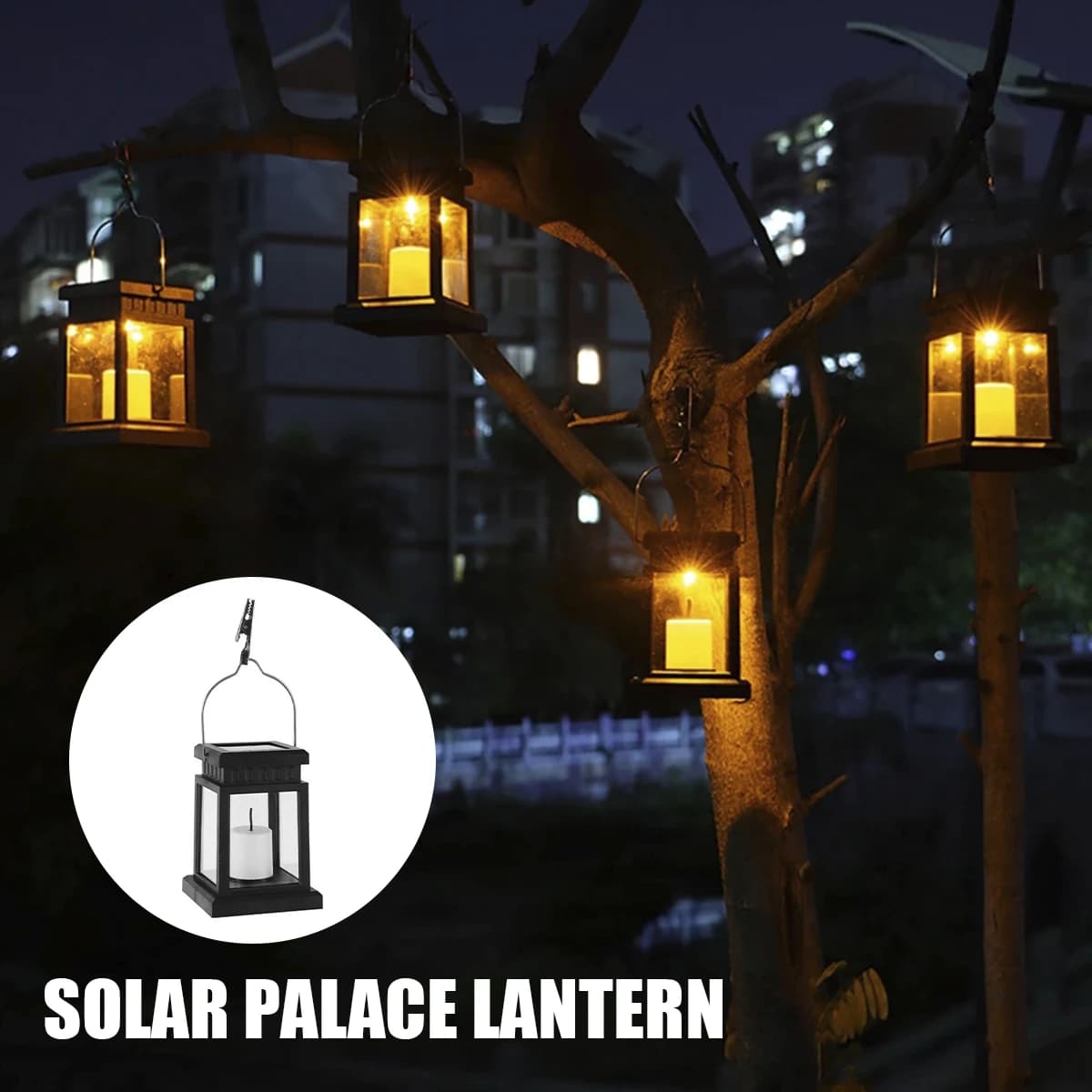 Lanterne à bougie solaire étanche IP44, marche/arrêt automatique, lumière de paysage, jardin, chemin
