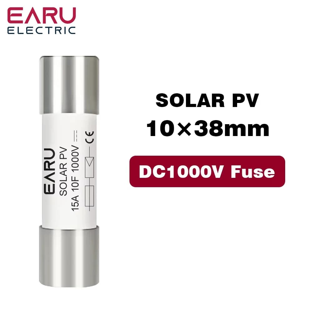 Un ensemble de 2 porte-fusibles parallèles DC 10*38mm haute tension solaire photovoltaïque 1000V 6A-