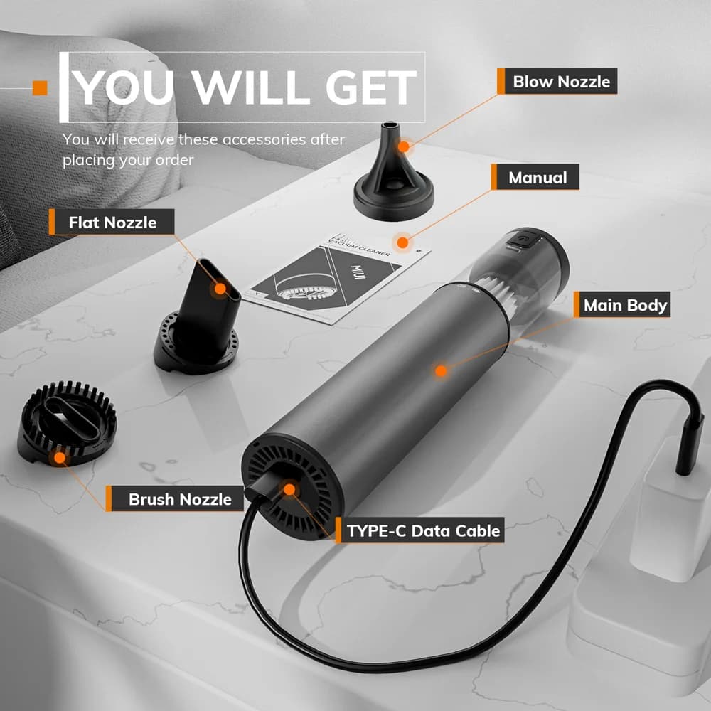 Aspirateur pour ordinateur Portable sans fil, Rechargeable par USB, pour voiture, Mini & Cool Model-