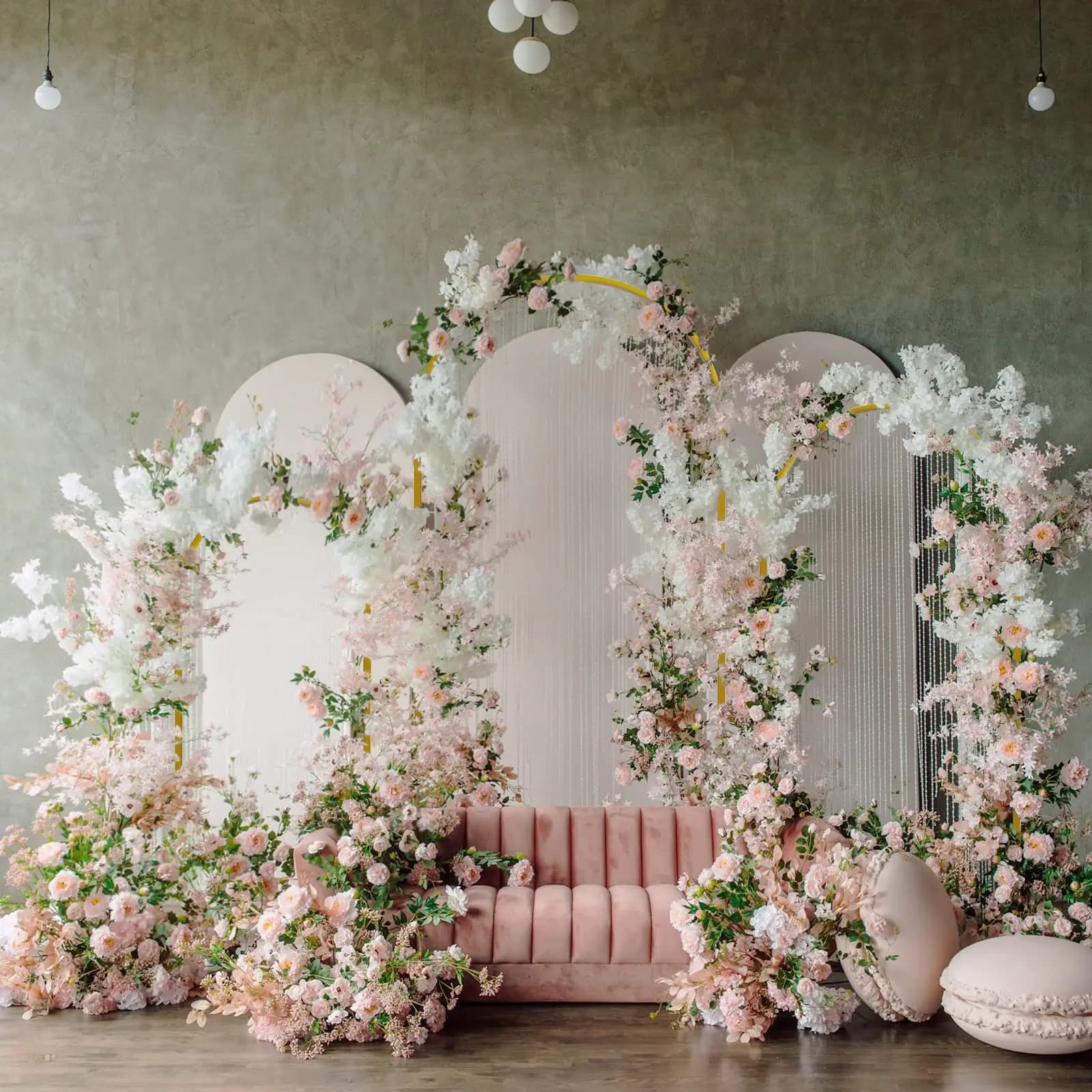 Support d'arrière-plan pour arc de mariage, ensemble de 3 supports d'arrière-plan en métal doré pour