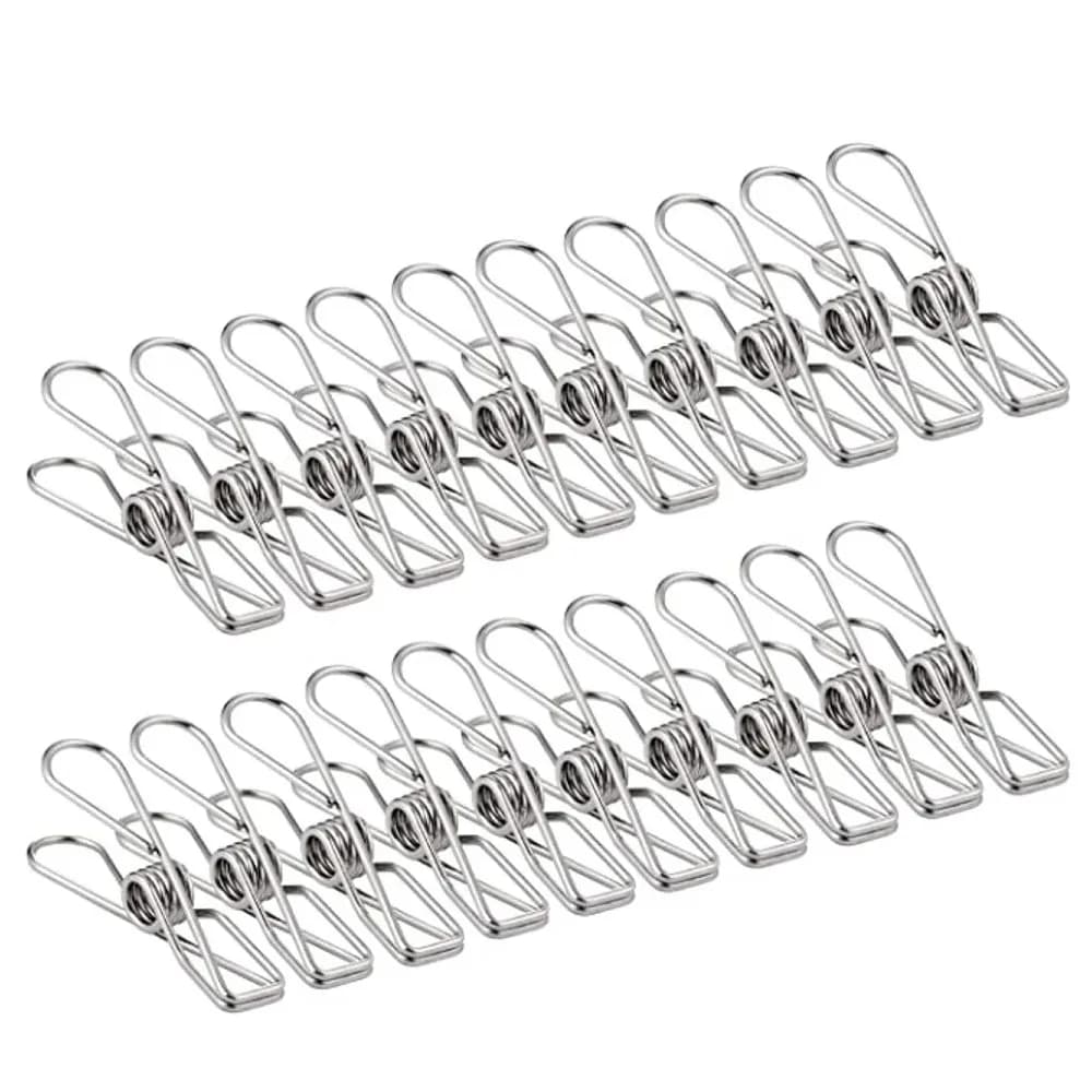 Pinces à linge en acier inoxydable, 10 à 100 pièces, pinces à linge en métal, outil de rangement à d