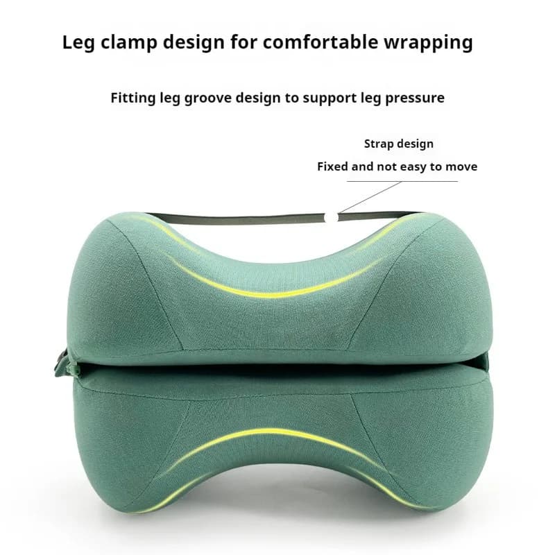 Oreiller de genou profilé pour dormir, oreiller de jambe en mousse à mémoire de forme rafraîchissant
