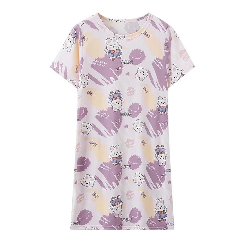 Jupe droite pour enfants, jolie et douce, confortable, maison, décontractée, col rond, grande taille