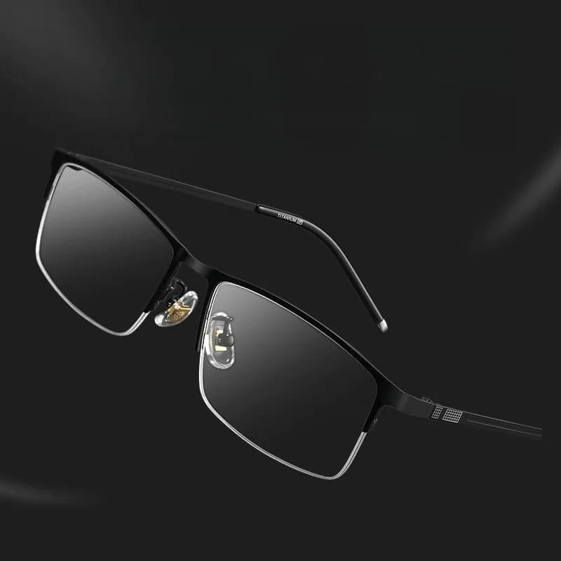 Monture de lunettes pour homme en alliage de titane moderne, semi-sans monture, ultra-légère, lunett