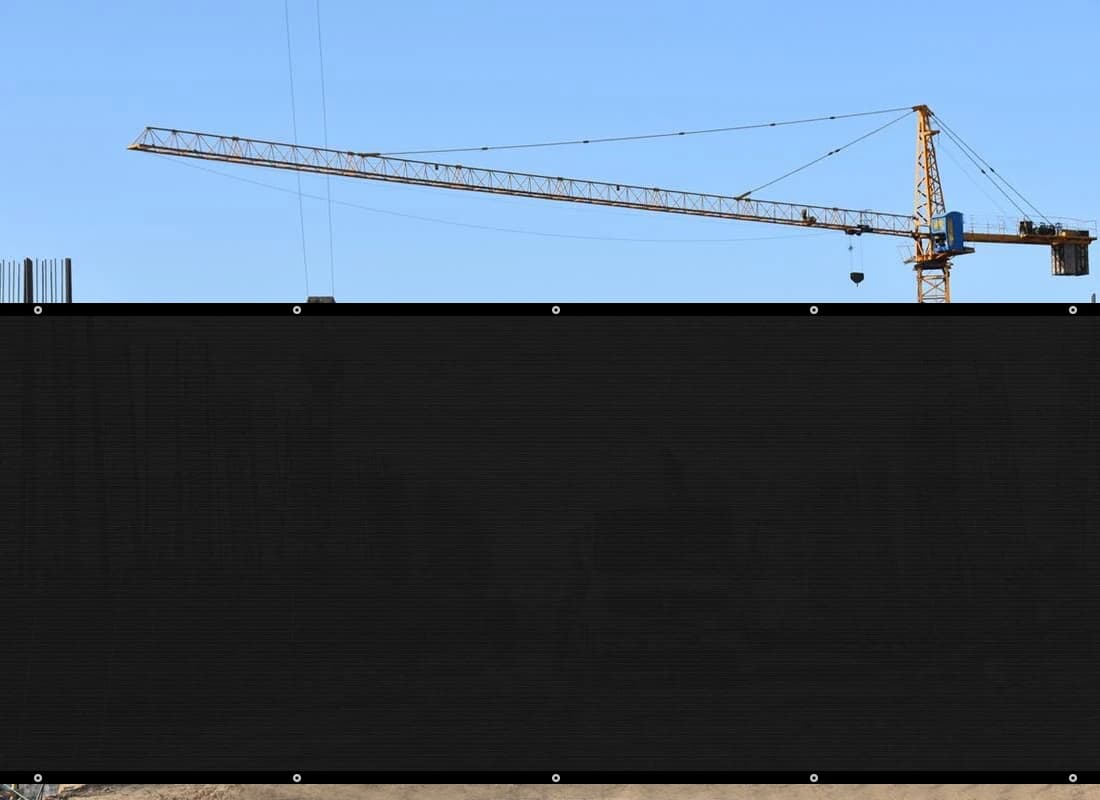 Clôture d'Intimité de 6 Pieds x 50 Pieds, Écran 90%, Ombre de Cigarage Temporaire pour Mur, Gazébo, 