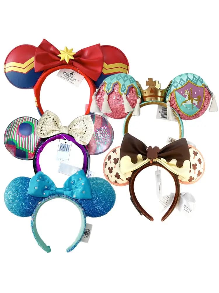 Bandeau d'oreille Disney Minnie Mouse, oreilles de salon, coiffure de bonhomme de neige de noël, Cos