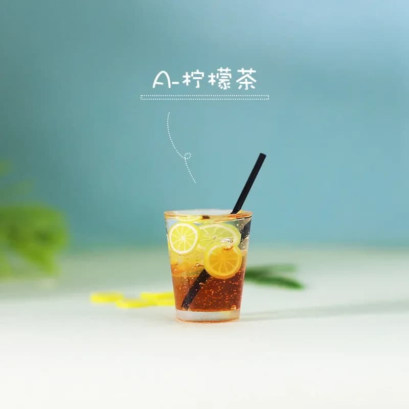 Tasses à thé au citron jouet 1:12 maison de poupée Miniature limonade glace thé eau jus tasse boisso