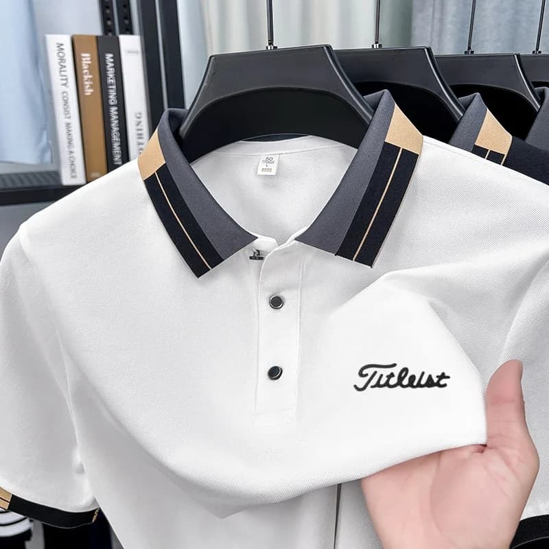 Polo à manches courtes pour homme, design de marque, col à revers, nouvelle collection été, t-shirt 