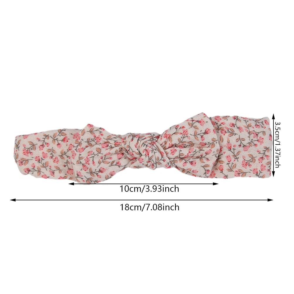 5 pièces/ensemble solide mousseline coton lin bébé bandeau élastique lapin oreille bandeau de cheveu