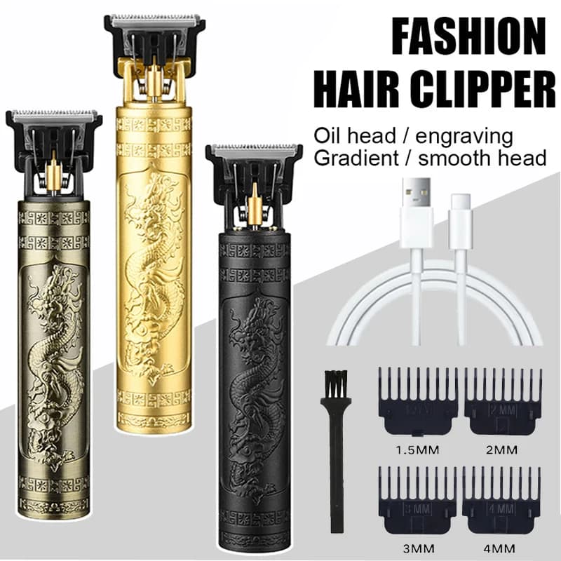 Tondeuse à cheveux vintage T9 portable pour hommes, rasoir à charge rapide USB, tondeuse à cheveux s