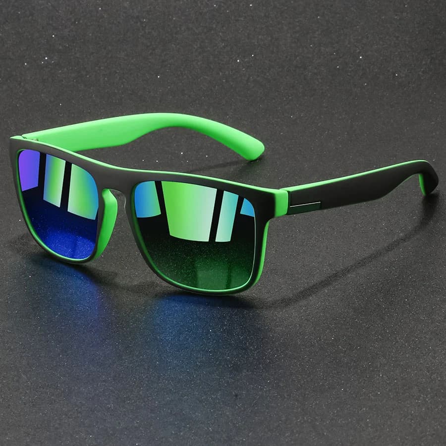 Lunettes de soleil sport carrées vintage tendance pour hommes et femmes, idéales pour la pêche et la