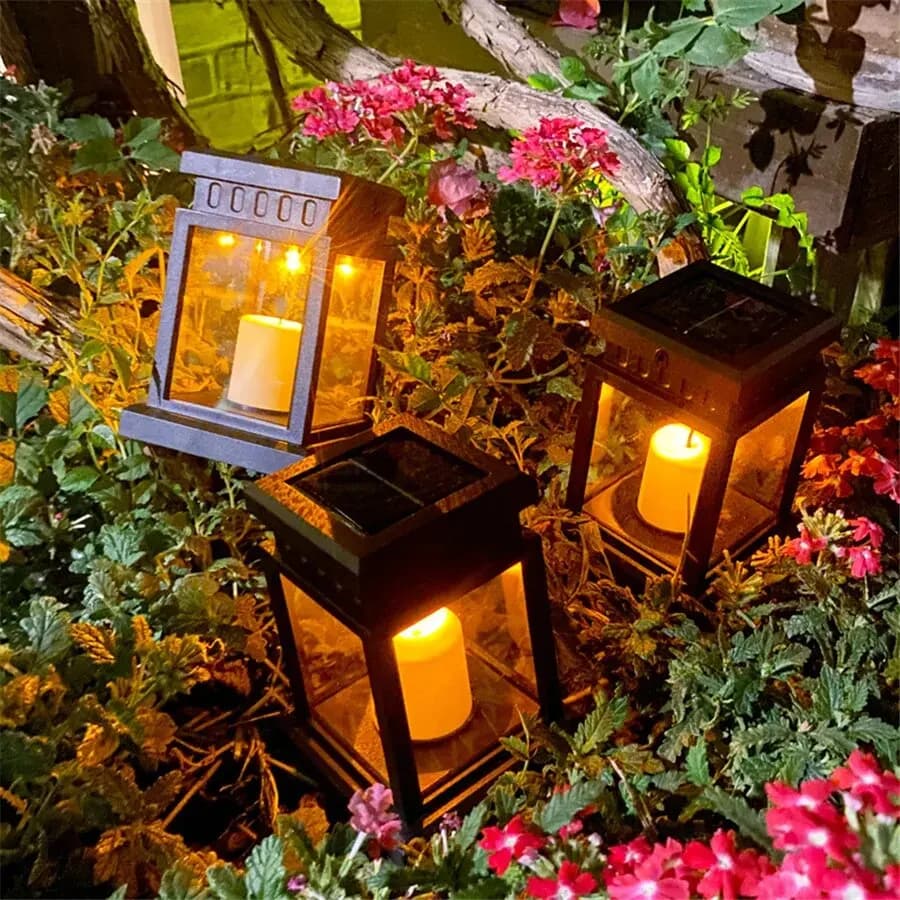 Lanterne Solaire d'Extérieur, Luminaire Décoratif de Paysage, Idéal pour une Pelouse, une Cour ou un