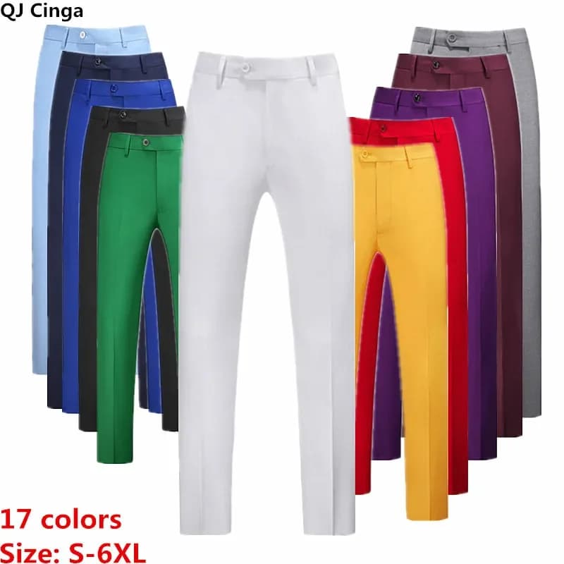 Pantalons formels hommes 2024 nouveau élégant homme bureau travail pantalon décontracté élastique co