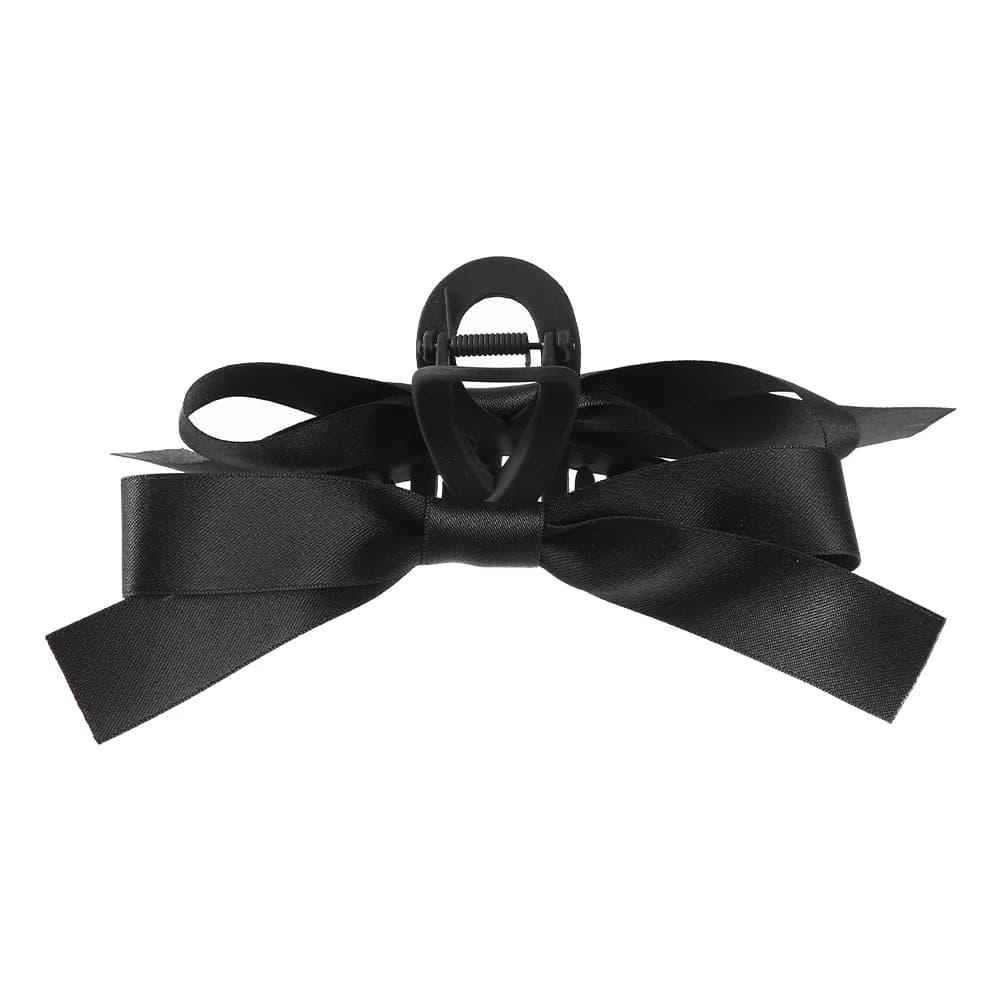 AWAYTR Simple arc griffes de cheveux pince grand requin griffe pinces à cheveux noir nœud papillon é