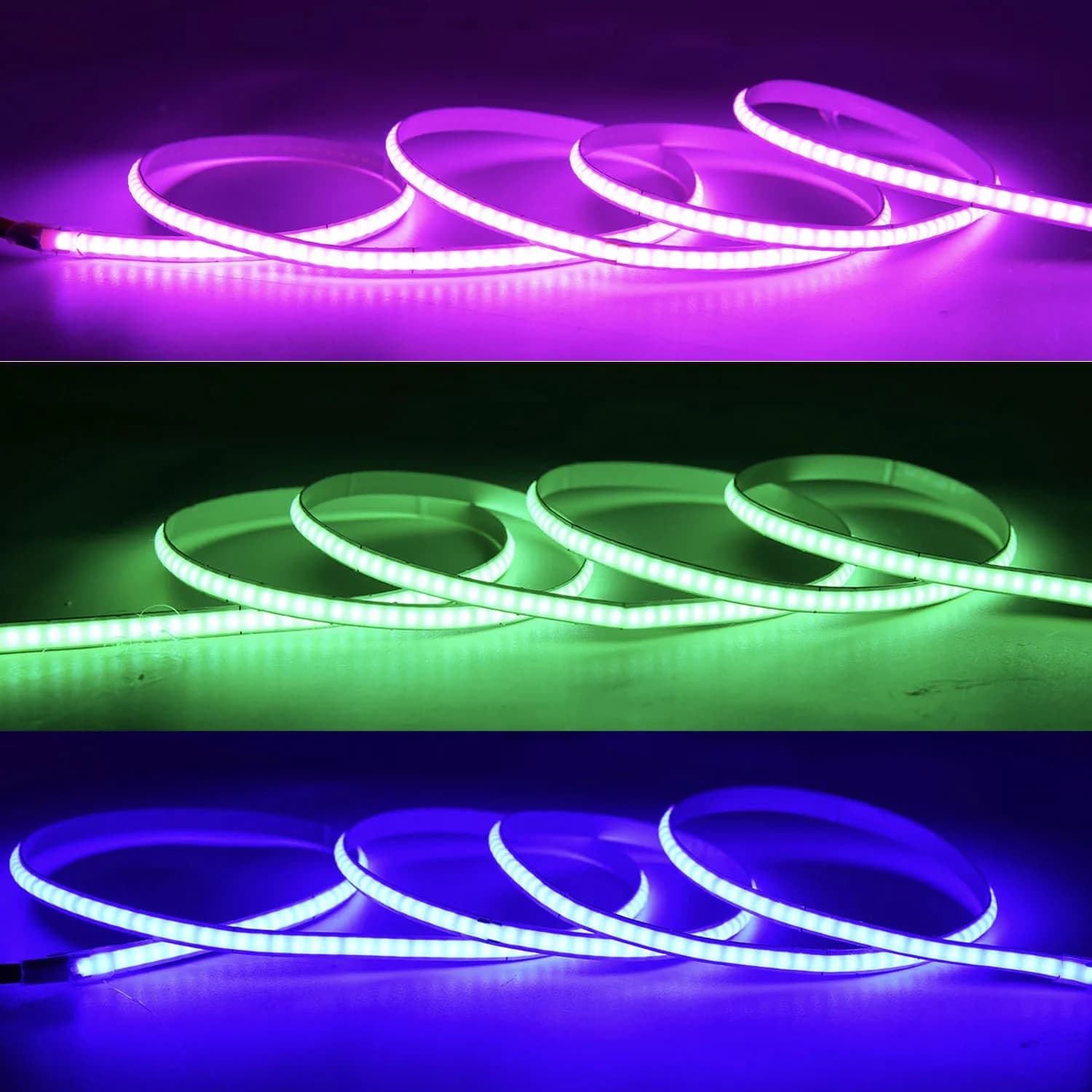 Bande lumineuse COB 5V 5mm, ruban à intensité variable, 320 led/m, barre lumineuse Flexible pour écl