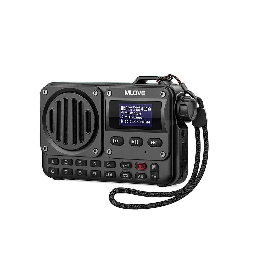 MLOVE – haut-parleur Bluetooth BV800 Super Portable, avec Radio FM, écran LCD, antenne, entrée AUX, 