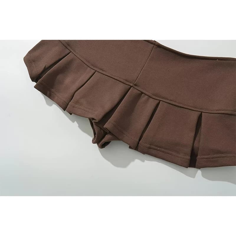 YENKYE Y2K filles Sexy taille basse plissée Mini jupe femmes côté fermeture éclair été jupes courtes