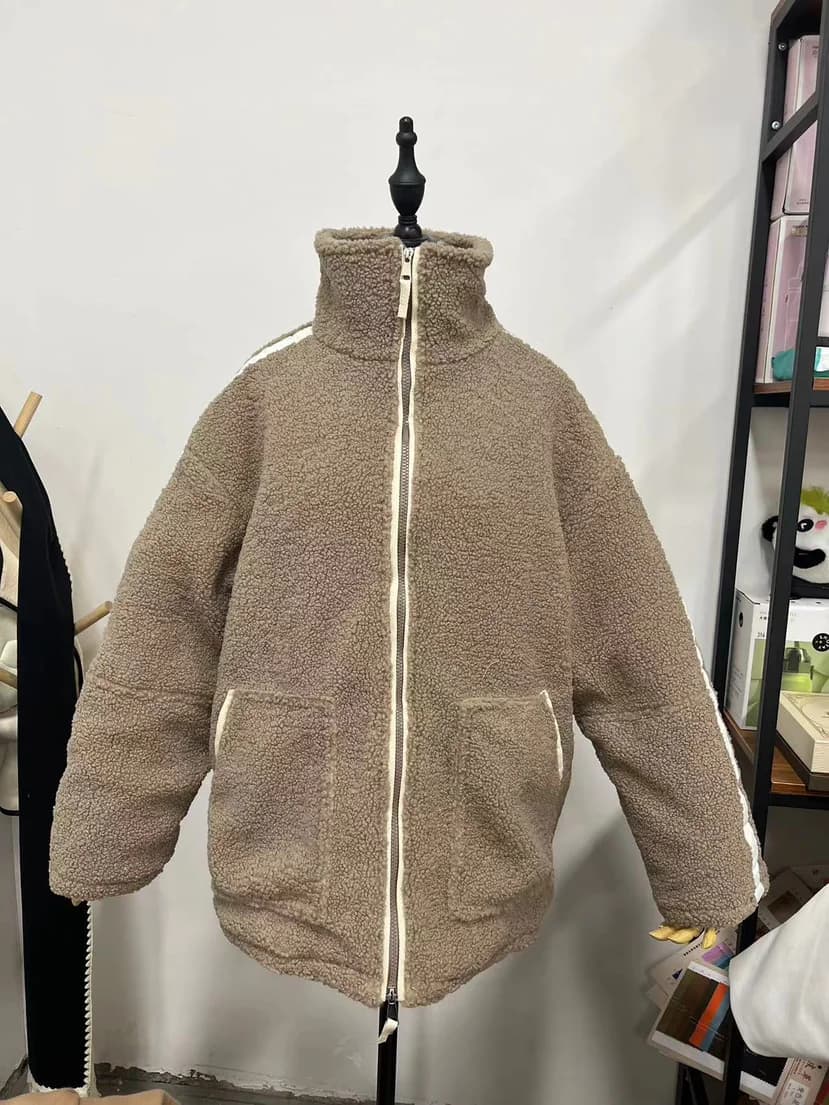 Manteau long surdimensionné ours en peluche pour femme, veste d'hiver en fausse fourrure, haut à man