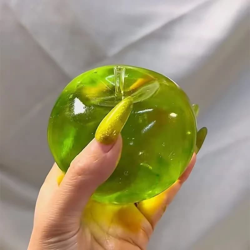 Jouets à presser pomme verte, soulage le Stress et le évent, jouets Fidget en pendaison, jouets à pr