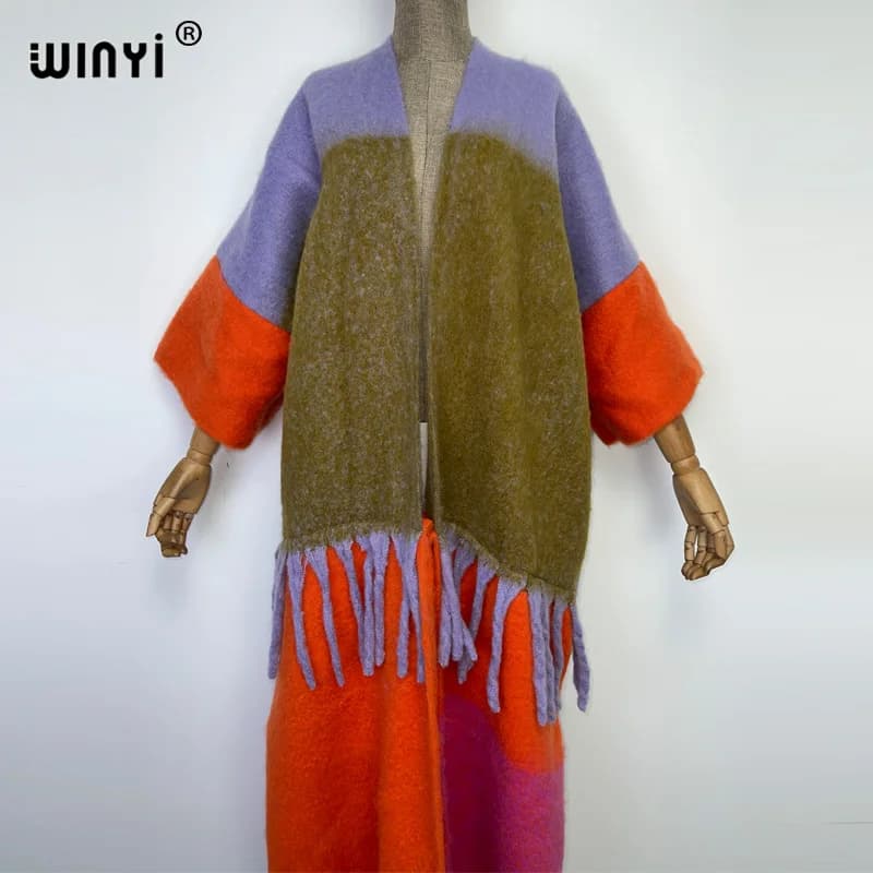 WINYI – manteau de fourrure Long pour femme, pardessus épais et chaud, de luxe, de haute qualité, av