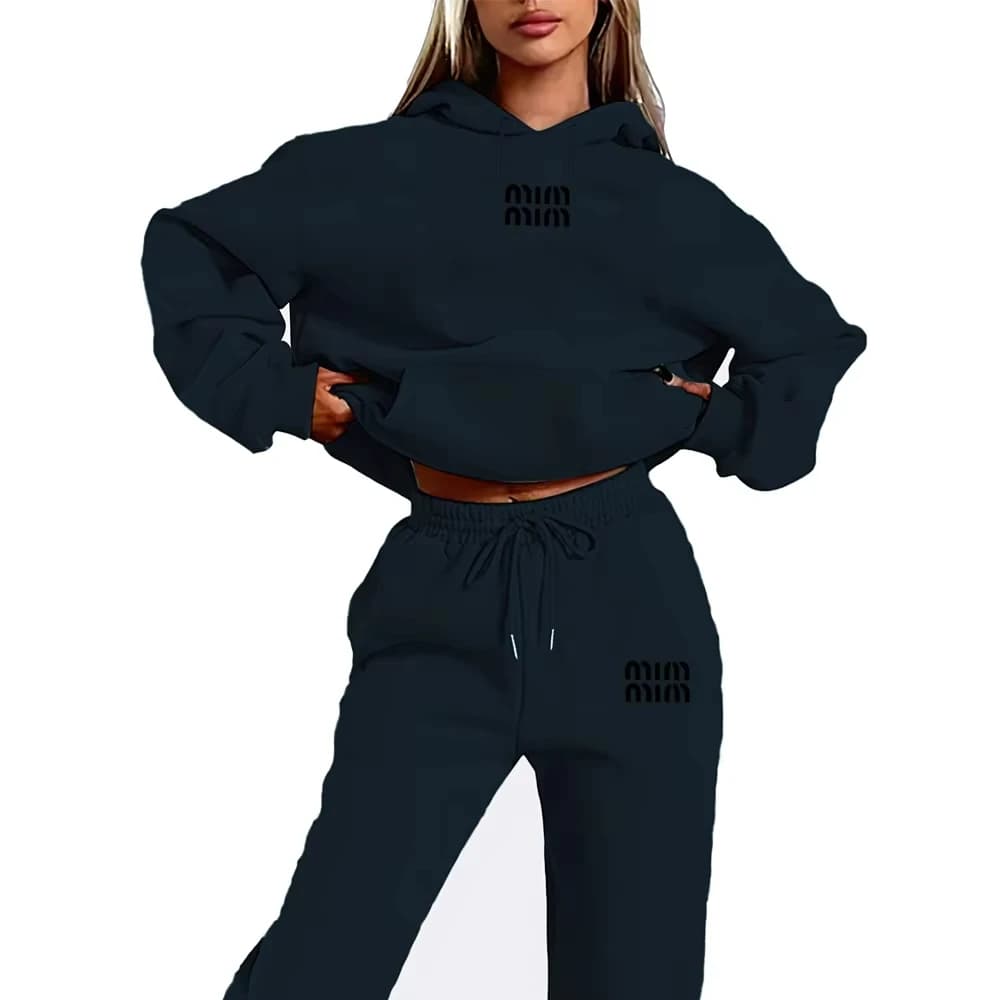 Ensemble de survêtement deux pièces imprimé MM pour femmes, sweat-shirt de Jogging à la mode avec co
