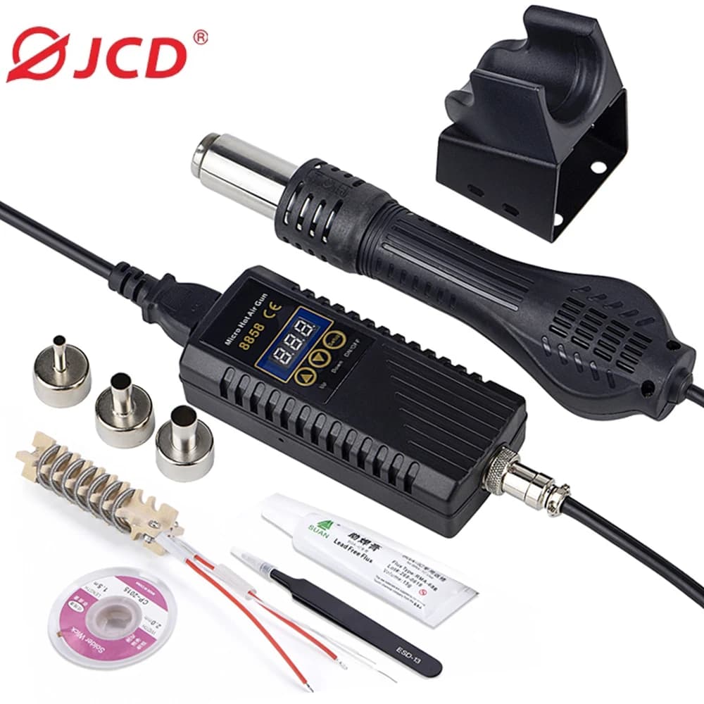 JCD 750W pistolet thermique affichage numérique Micro Station de soudage de retouche pistolet à Air 