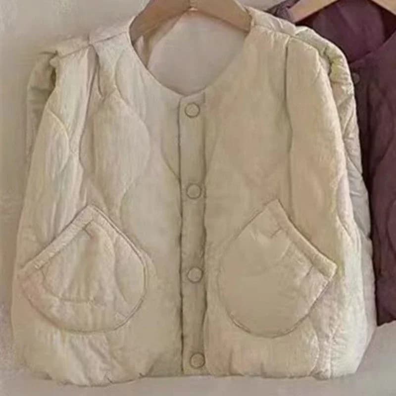 Gilet matelassé coréen pour enfants, glaçure rembourrée, garde au chaud, vêtements d'extérieur pour 