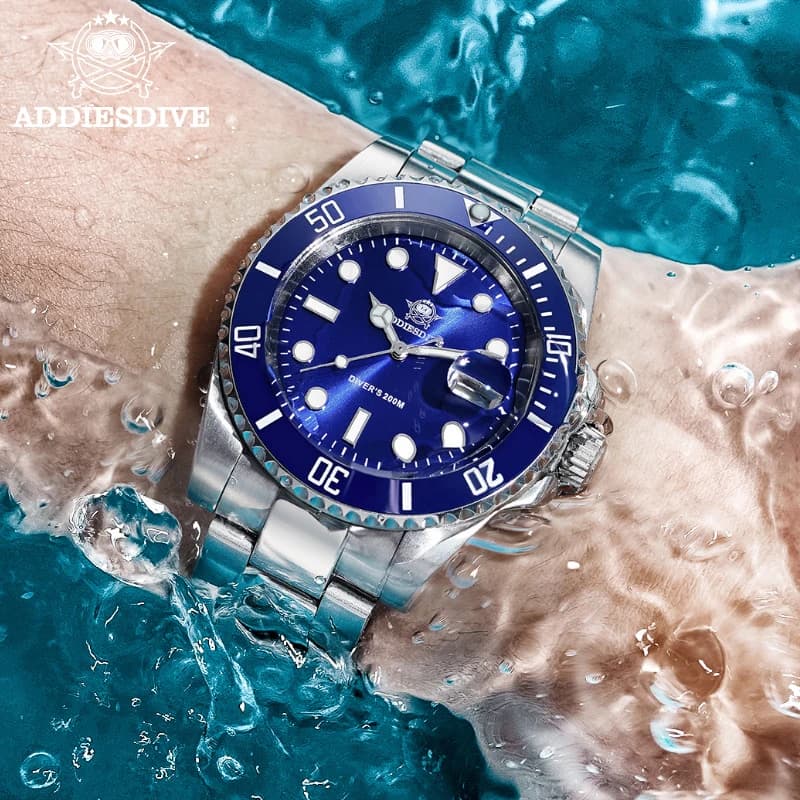 ADDIESDIVE montre en acier inoxydable montre à Quartz de loisirs d'affaires européennes et américain