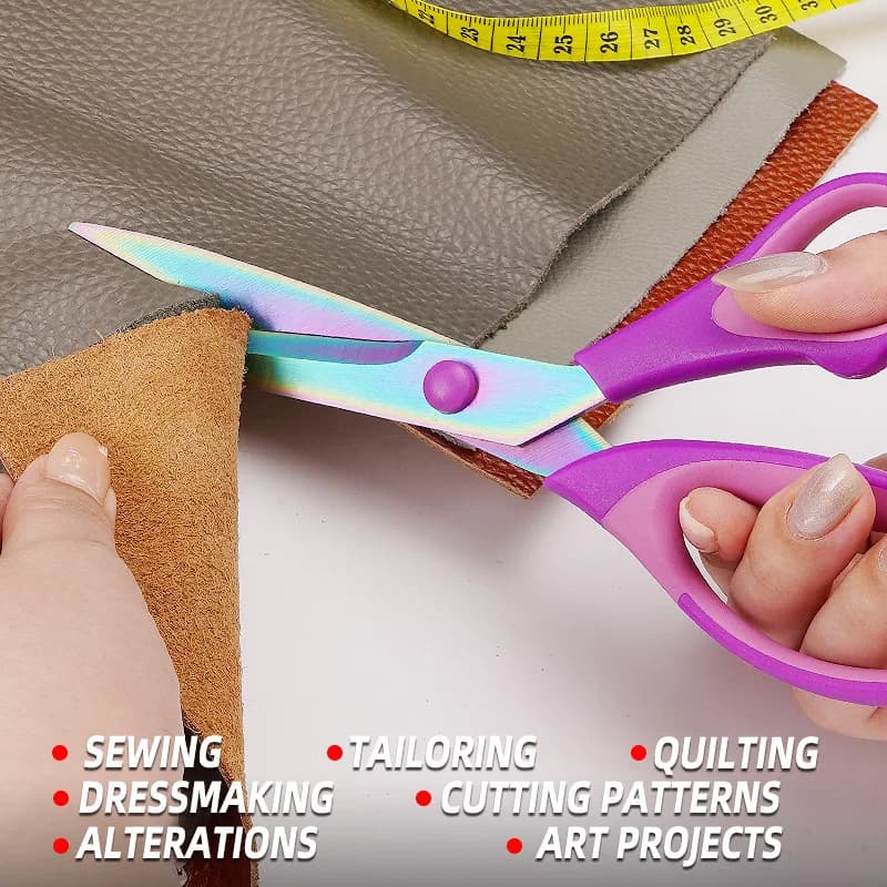 Ciseaux artisanaux en titane, ciseaux de tailleur de bureau, couleur plaquée titane, ciseaux faits à