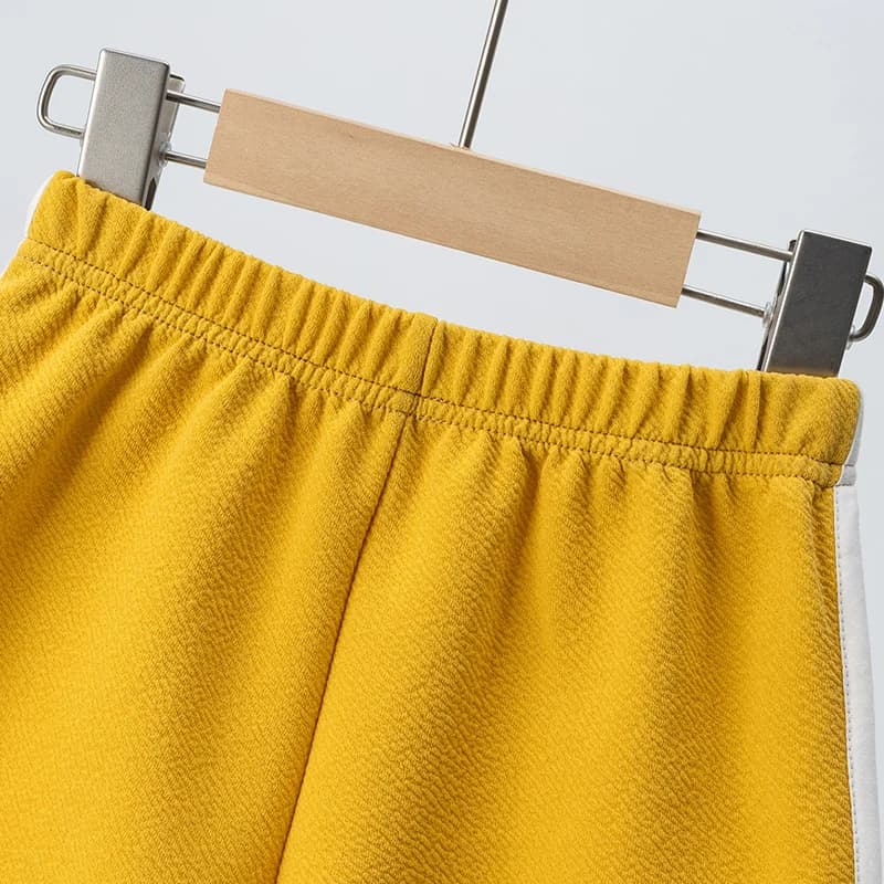 Short d'été pour garçons et filles, pantalons chauds confortables et décontractés de couleur unie po
